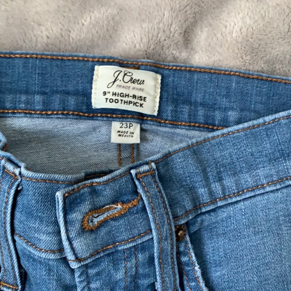 JCrew 9” High Rise Toothpick Jeans - Picture 4 of 5
